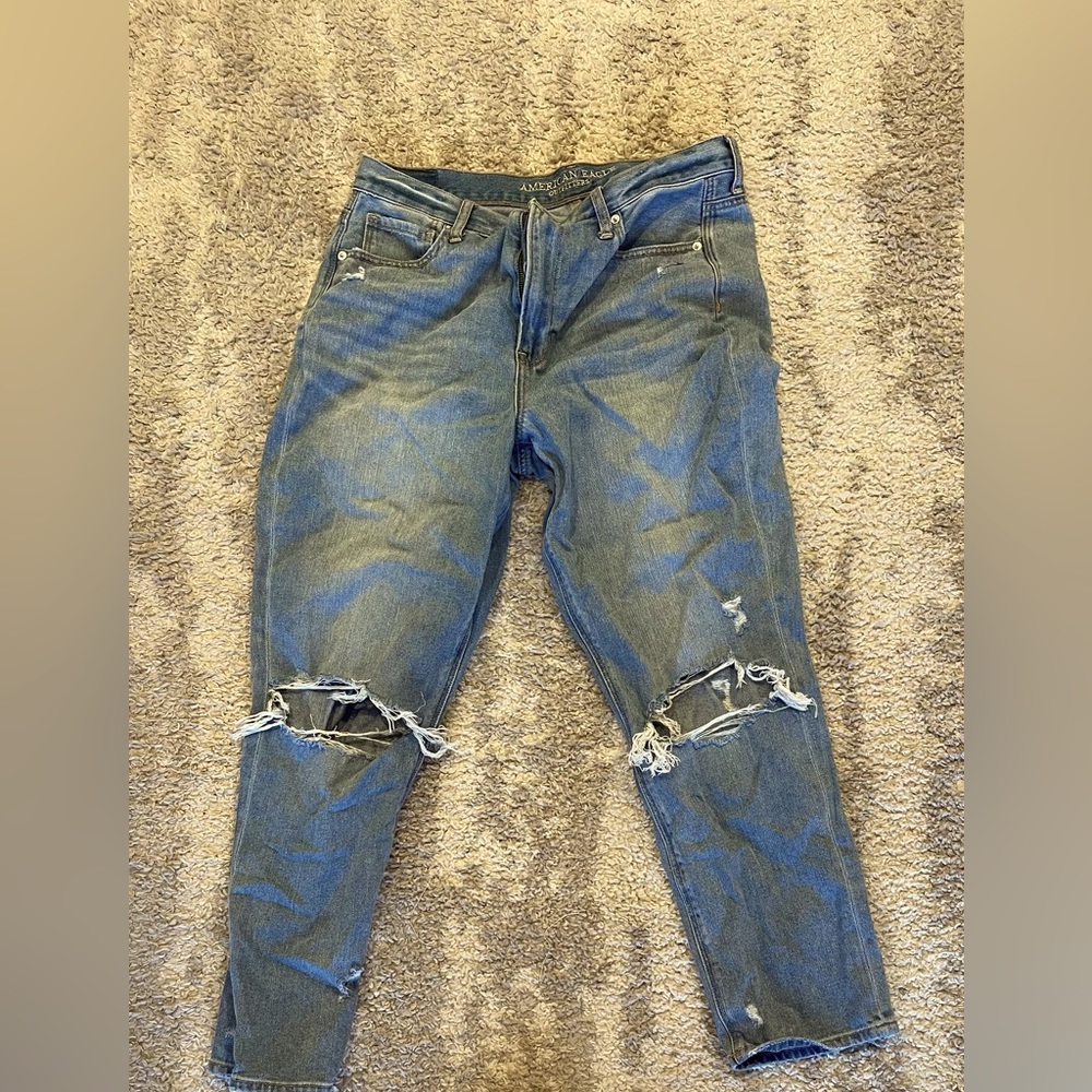 American Eagle Distressed Mom Jeans
